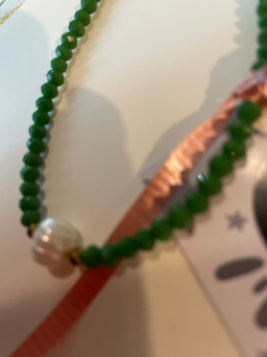 Collar cristal verde